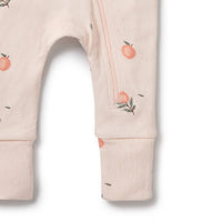 Organic Pointelle Zipsuit with Feet