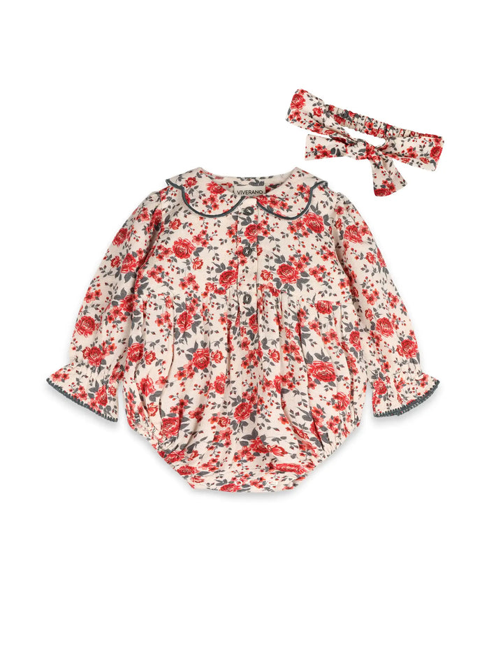 Rosabelle Baby Romper & Headband Linen Blend