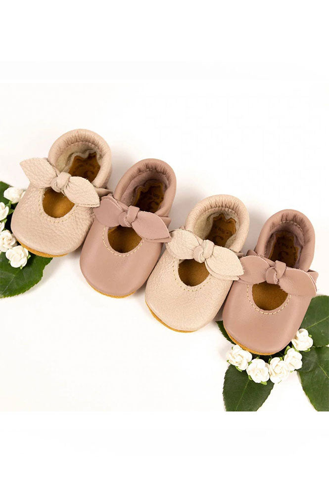 Dusty Rose & Oyster Bella Janes Baby Shoes