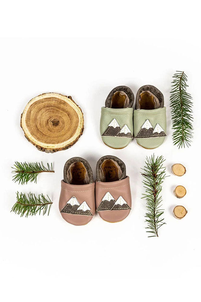 Dusty Rose Mountains Baby Shoes