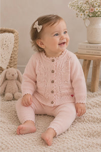 Lil Heart Tex Knit Baby Cardigan & Pant Set
