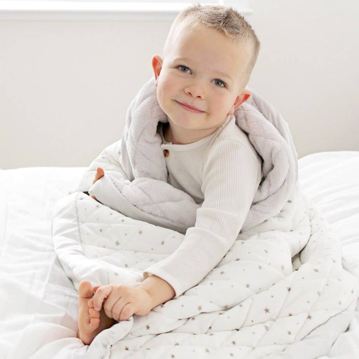 Grey Stars Weighted Blanket for Kids & Toddlers