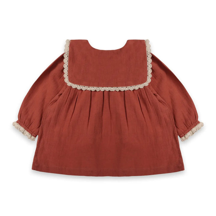 Sola Embroidered Collar Baby Dress & Bloomer