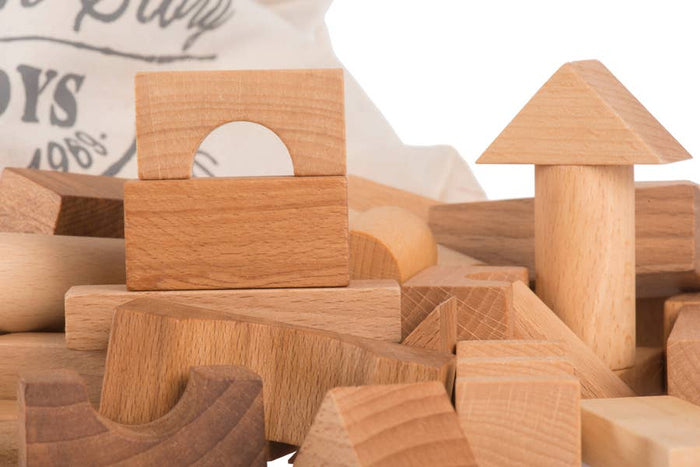 Wooden Blocks in Sack - 100 Piece