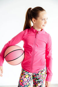 Full Zip Ruffle Active Jacket