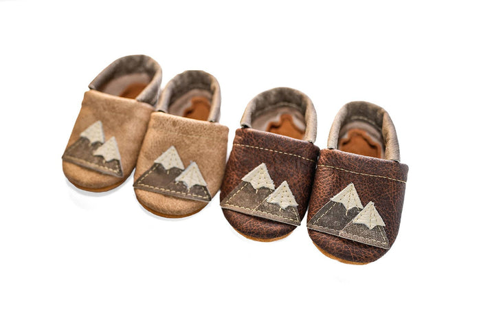 Mountains Leather Baby Shoes